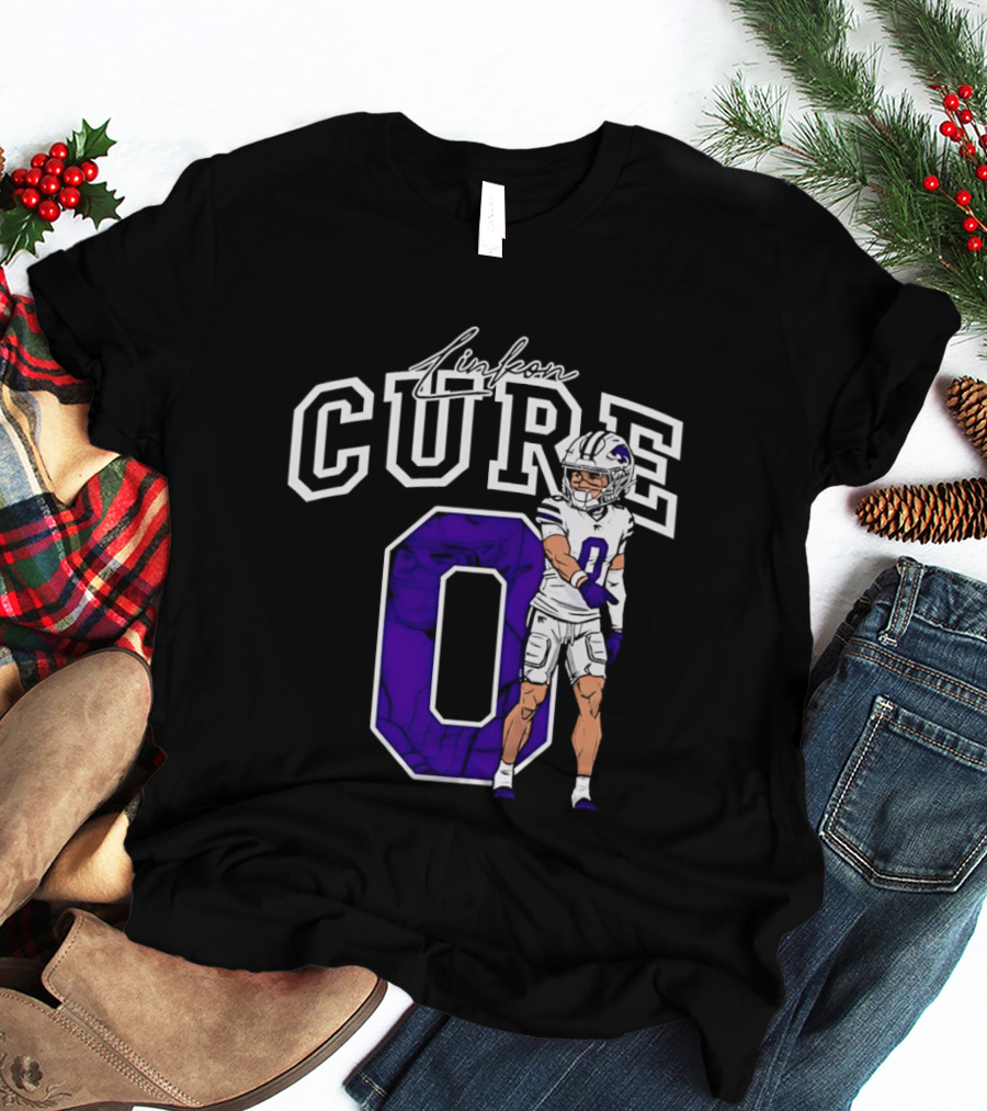 Kansas State University Linkon Cure 0 Football Player T-Shirt