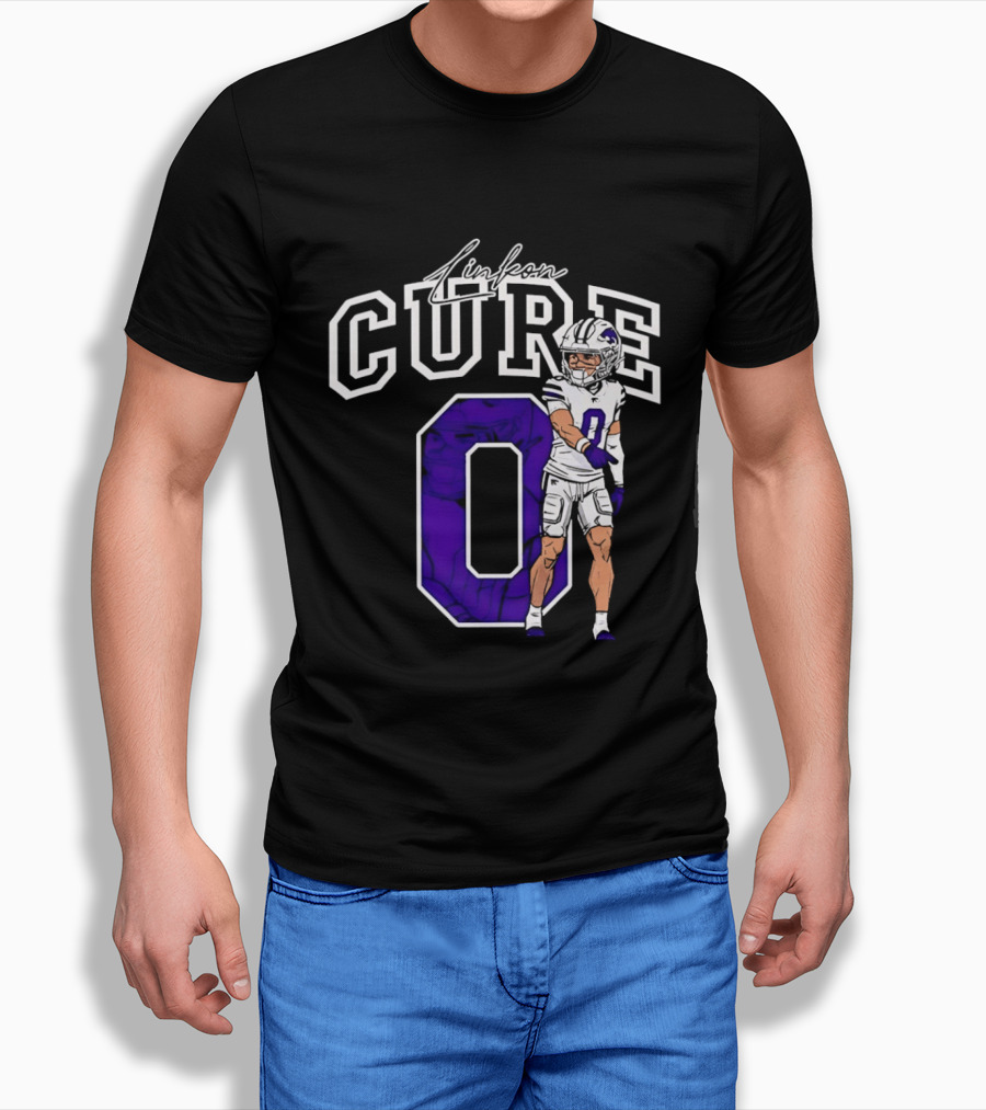 Kansas State University Linkon Cure 0 Football Player T-Shirt