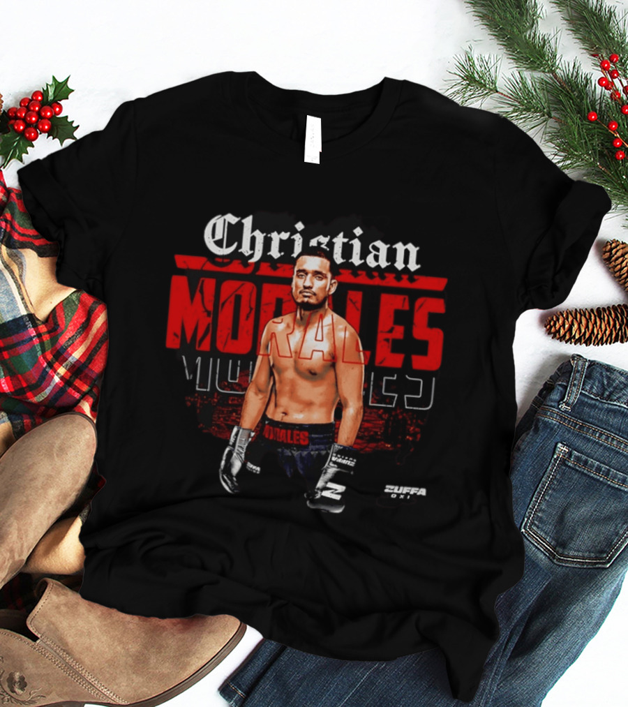 Christian Morales Zuffa Boxer With Boxing Gloves And Zuffa One T-Shirt