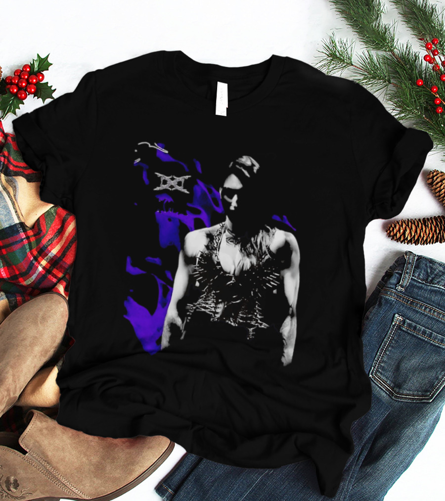 Ken Carson Rhea Ripley WWE Spiked Outfit Collage With Abstract Purple Accents T-Shirt