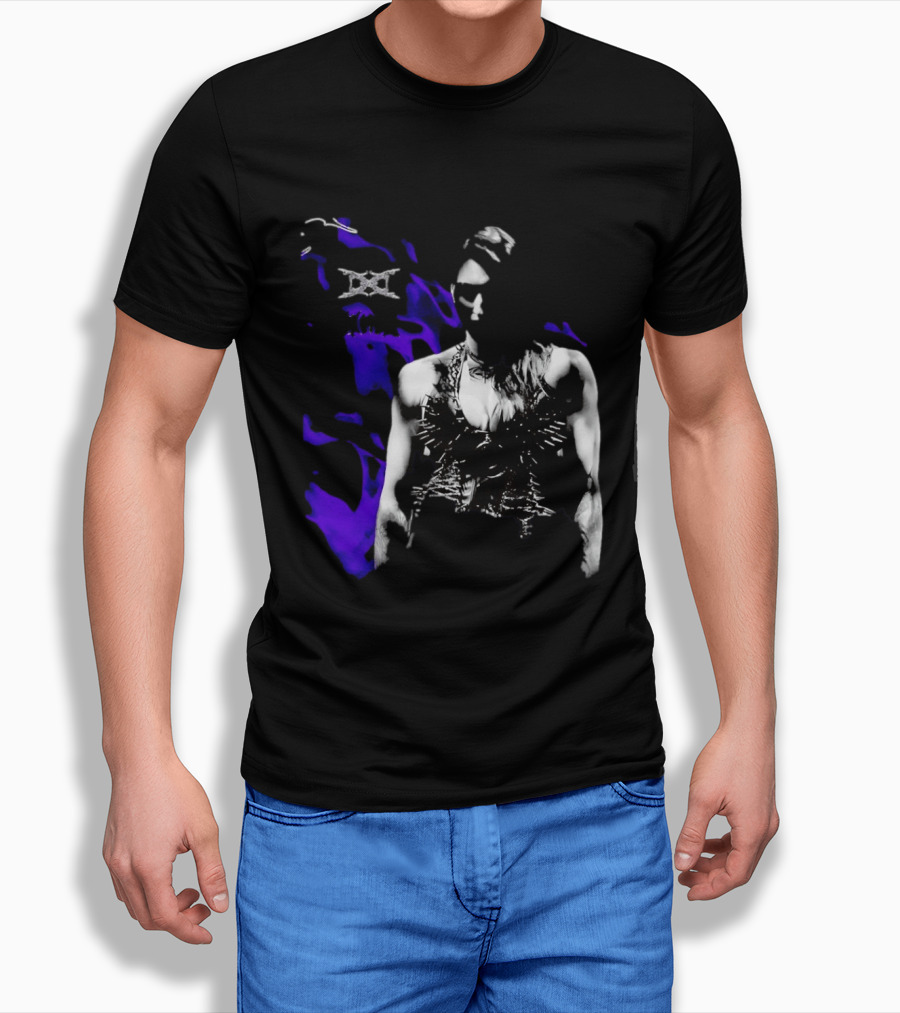 Ken Carson Rhea Ripley WWE Spiked Outfit Collage With Abstract Purple Accents T-Shirt
