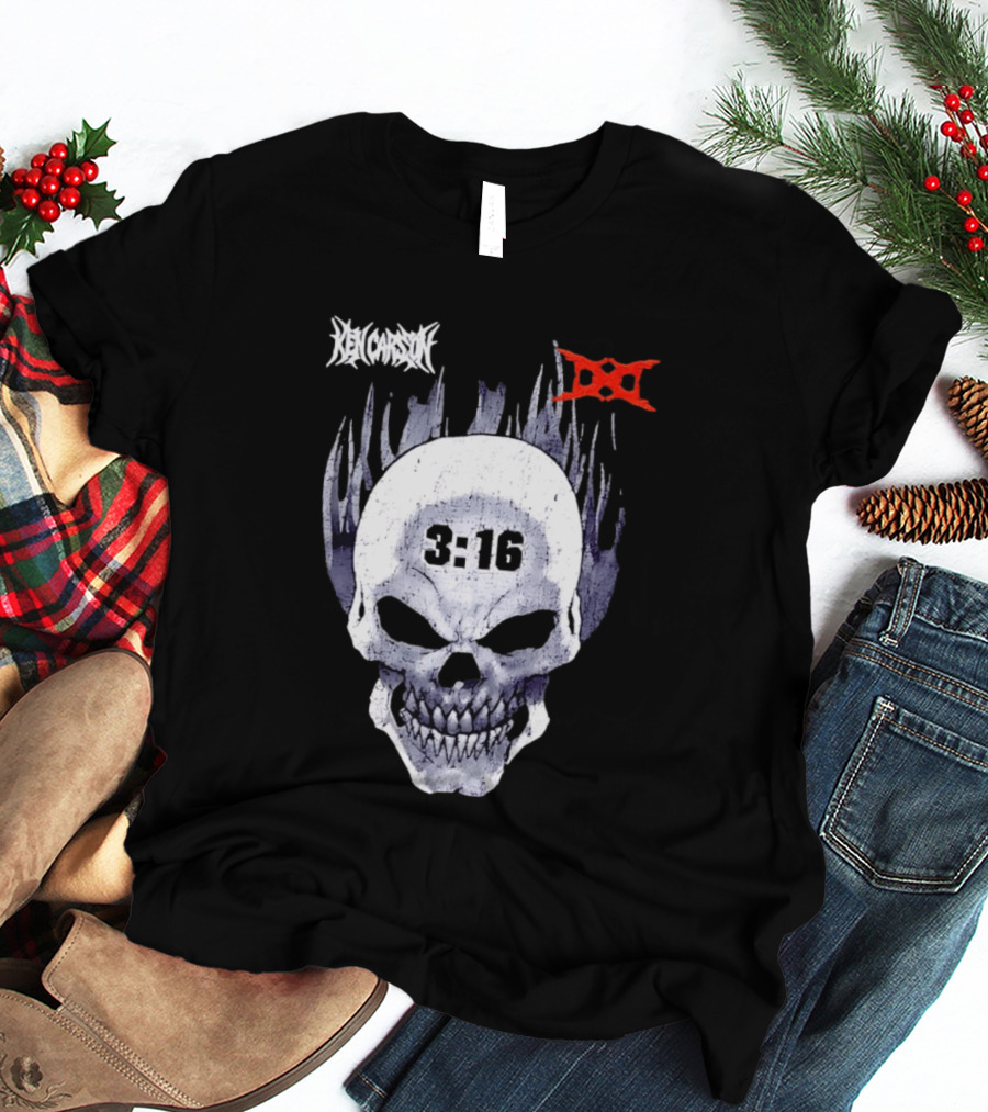 Ken Carson 3:16 Skull Stone Cold Steve Austin WWE T-Shirt