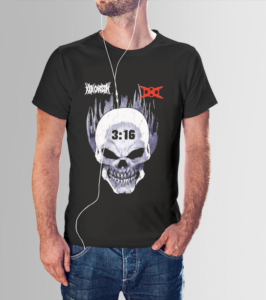 Ken Carson 3:16 Skull Stone Cold Steve Austin WWE T-Shirt