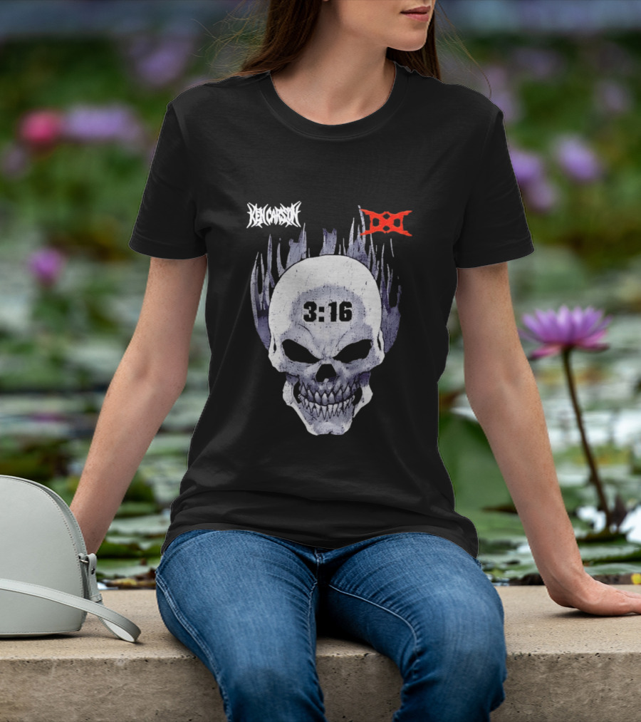 Ken Carson 3:16 Skull Stone Cold Steve Austin WWE T-Shirt