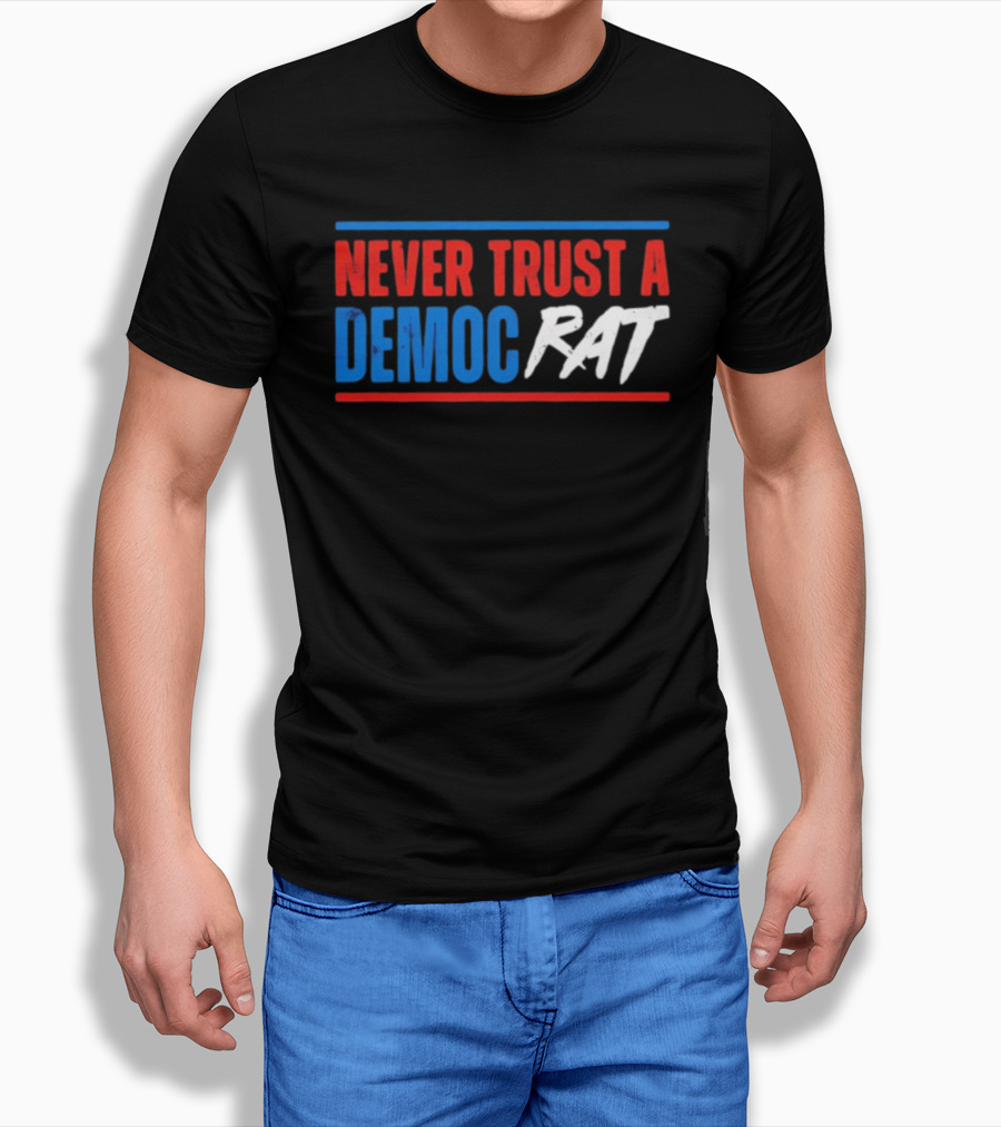 Never Trust A Democrat Political Rat T-Shirt