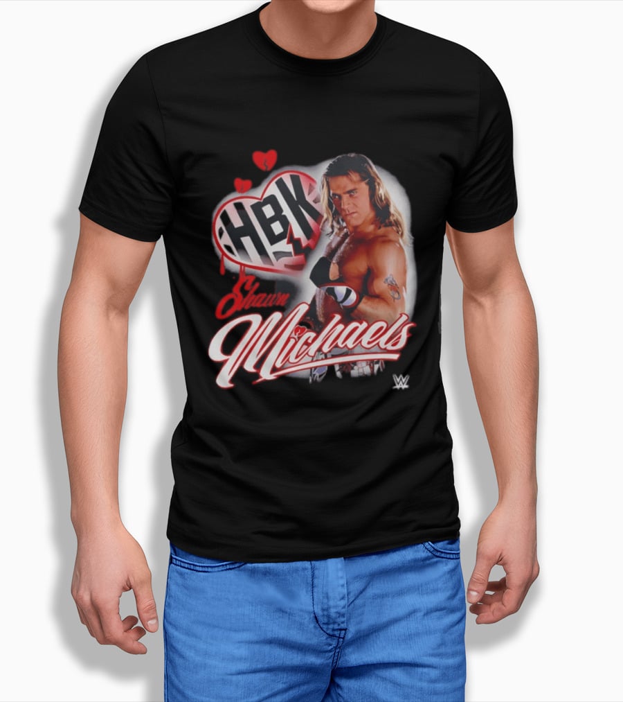 Shawn Michaels WWE HBK Heartbreak Kid Wrestling T-Shirt