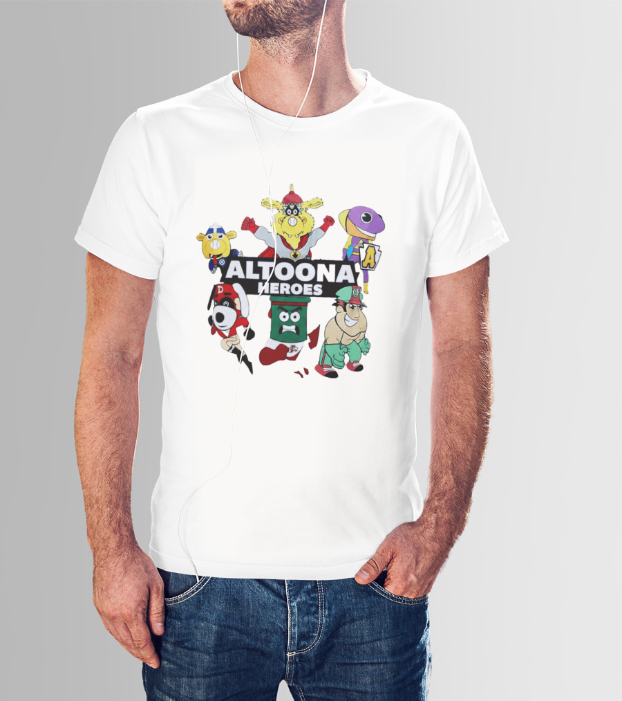 Altoona Heroes Cartoon Characters Collaboration T-Shirt