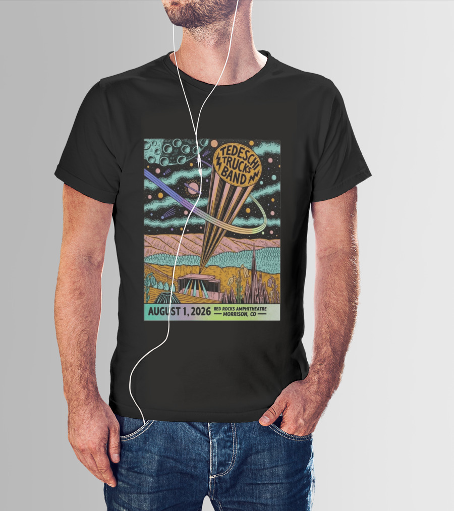 Tedeschi Trucks Band Red Rocks Amphitheatre Morrison CO August 1 2026 Cosmic T-Shirt