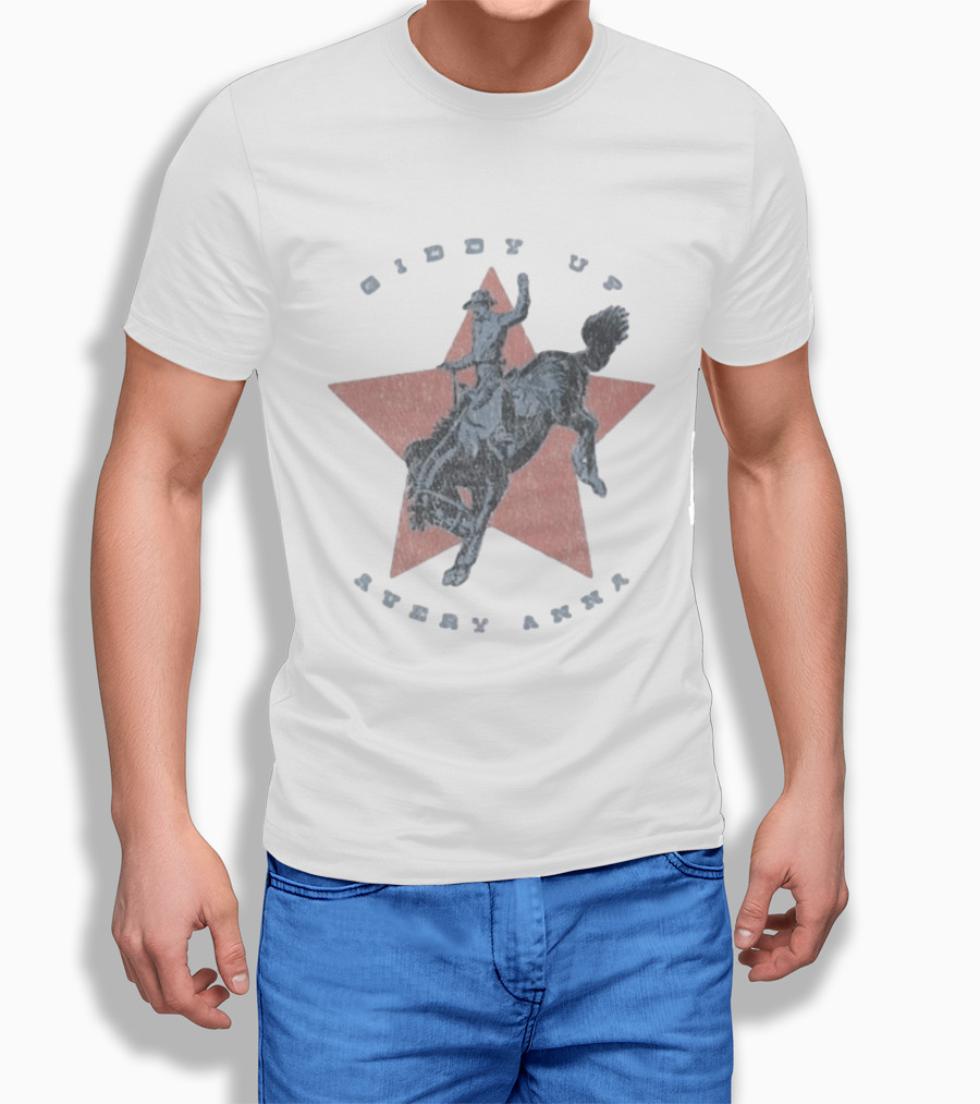 Giddy Up Avery Anna Star Rodeo Cowboy T-Shirt
