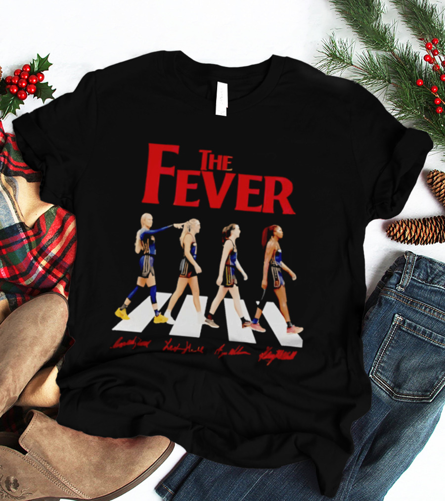 Indiana Fever Basketball Team Abbey Road Beatles T-Shirt