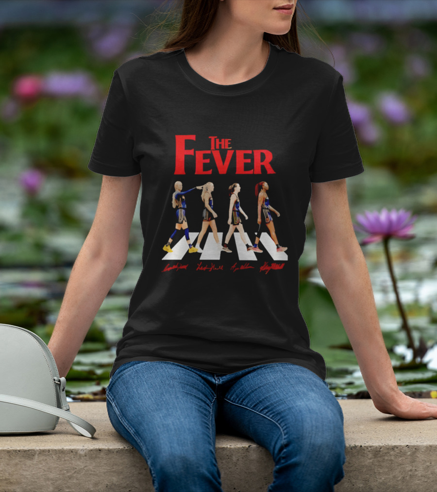 Indiana Fever Basketball Team Abbey Road Beatles T-Shirt