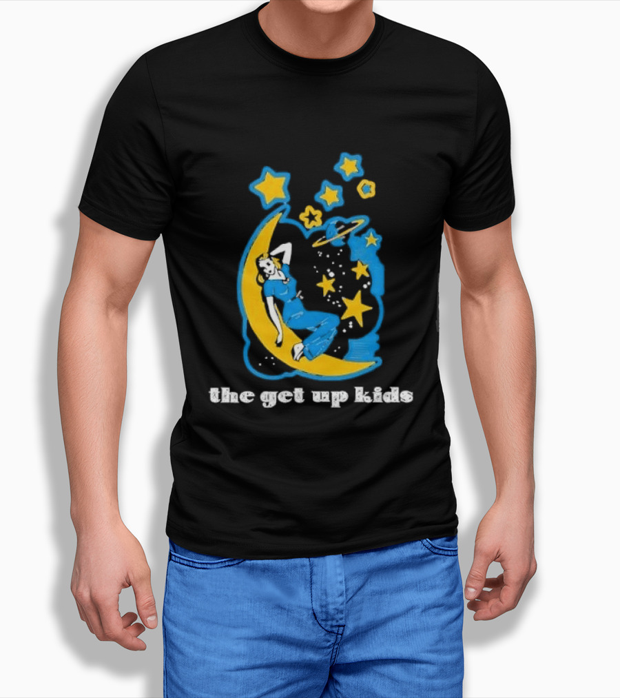 The Get Up Kids Woman On Crescent Moon With Stars T-Shirt