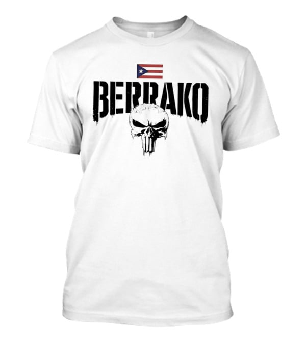 Berrako Skull Puerto Rican Flag T-Shirt