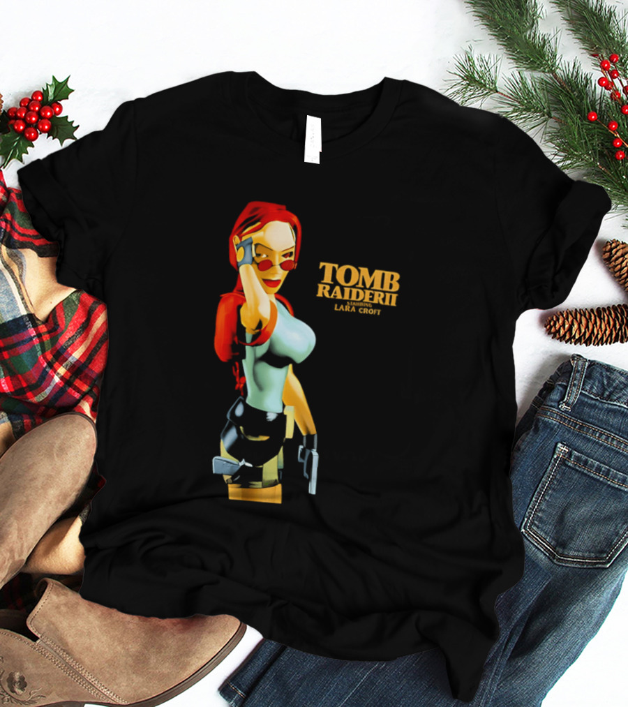 Lara Croft Tomb Raider II Starring Iconic Video Game T-Shirt