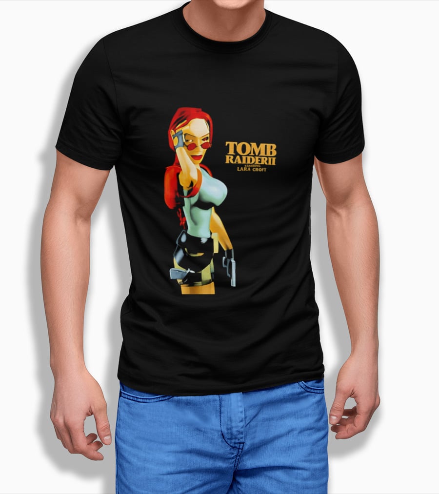 Lara Croft Tomb Raider II Starring Iconic Video Game T-Shirt