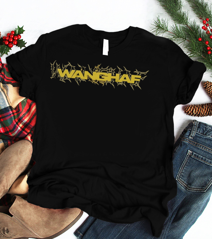 Wanghaf Bold Yellow Text With Tribal T-Shirt