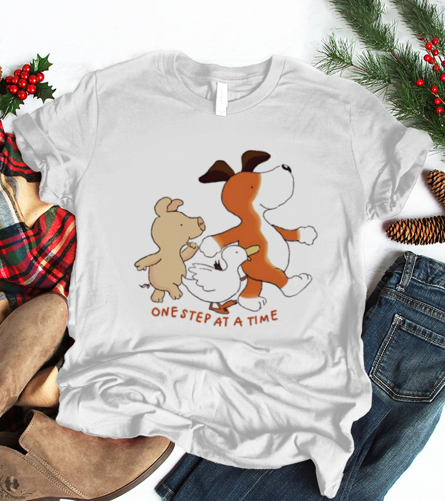 Dog Pig And Duck One Step At A Time T-Shirt
