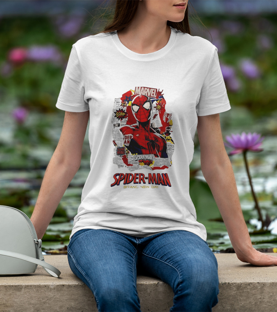 Marvel Spider Man Brand New Day Comic Collage T-Shirt