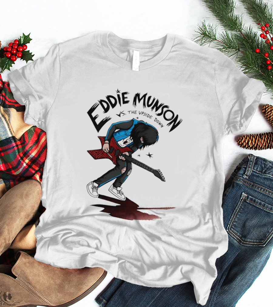 Eddie Munson Vs The Upside Down Stranger Things Guitar Battle Scene T-Shirt