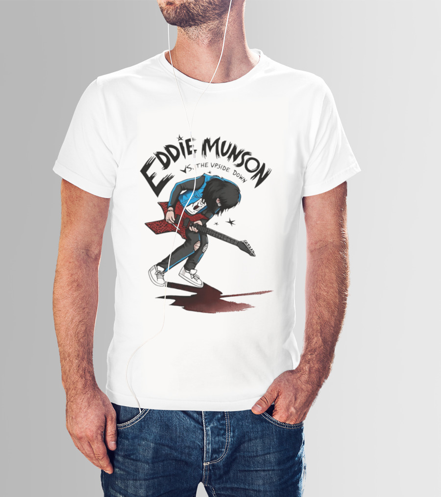 Eddie Munson Vs The Upside Down Stranger Things Guitar Battle Scene T-Shirt