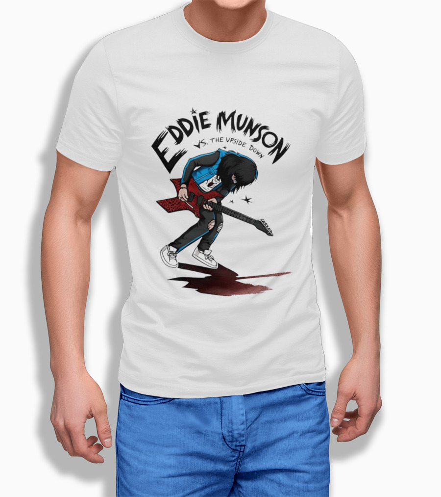 Eddie Munson Vs The Upside Down Stranger Things Guitar Battle Scene T-Shirt