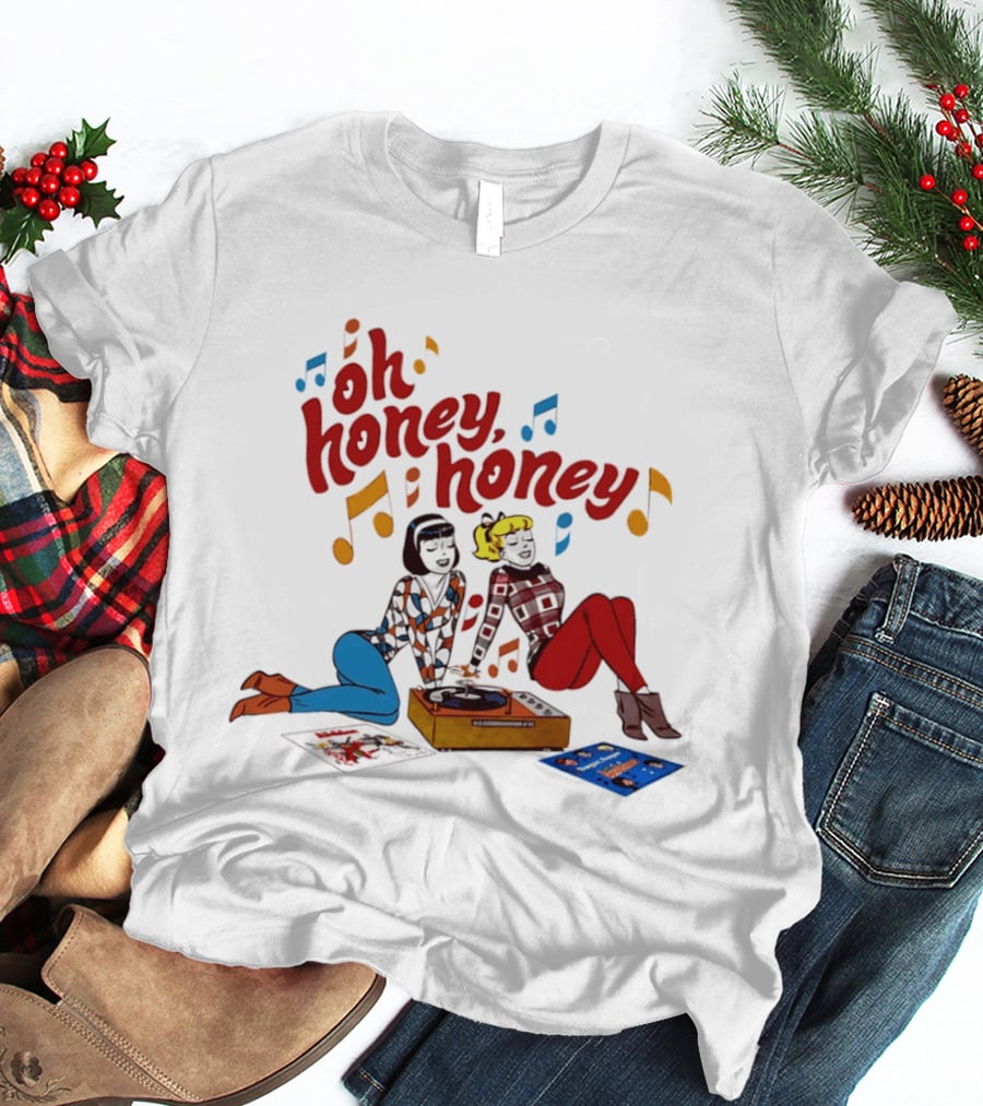 Oh Honey Honey Cartoon Style Retro Fashion Girl Music T-Shirt