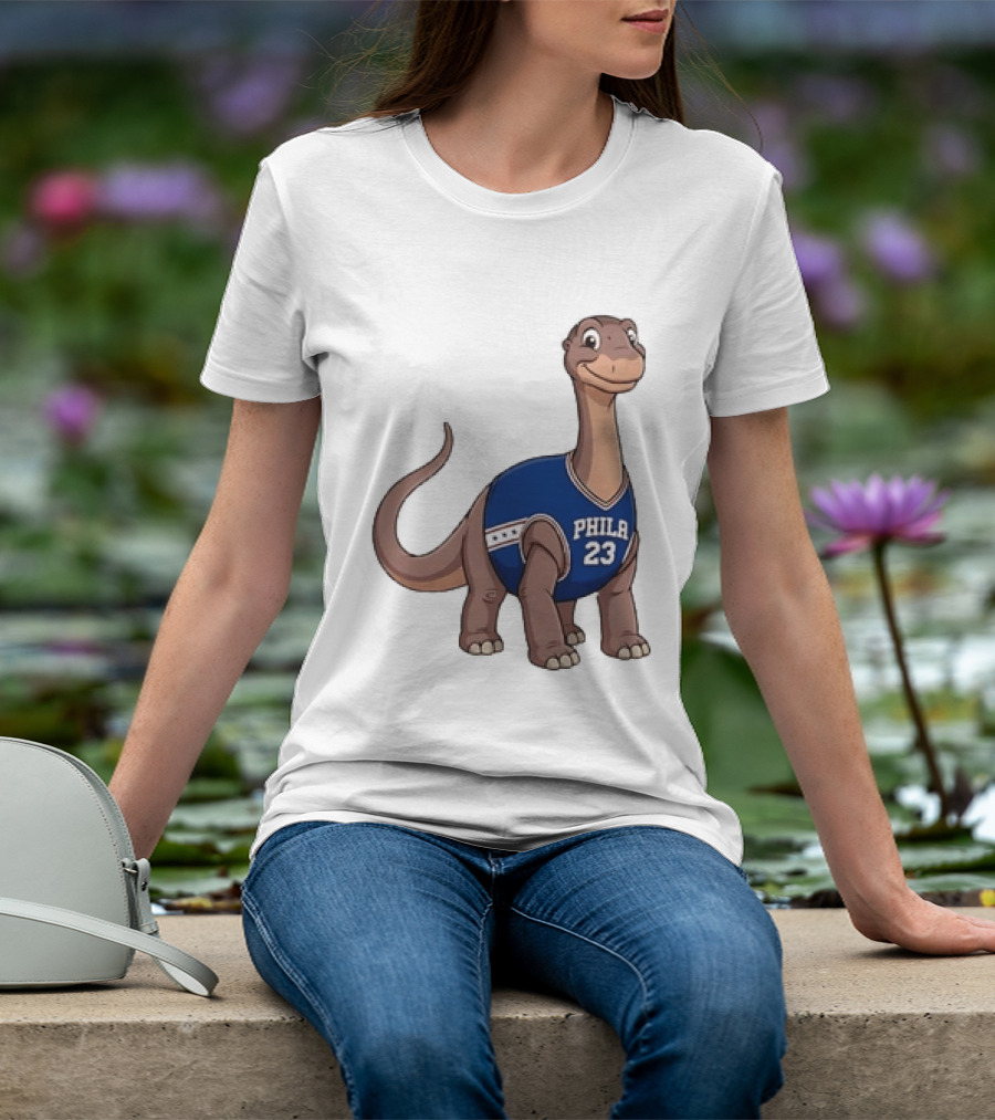 Phila 23 Dinosaur In Philadelphia 76ers Basketball Jersey T-Shirt
