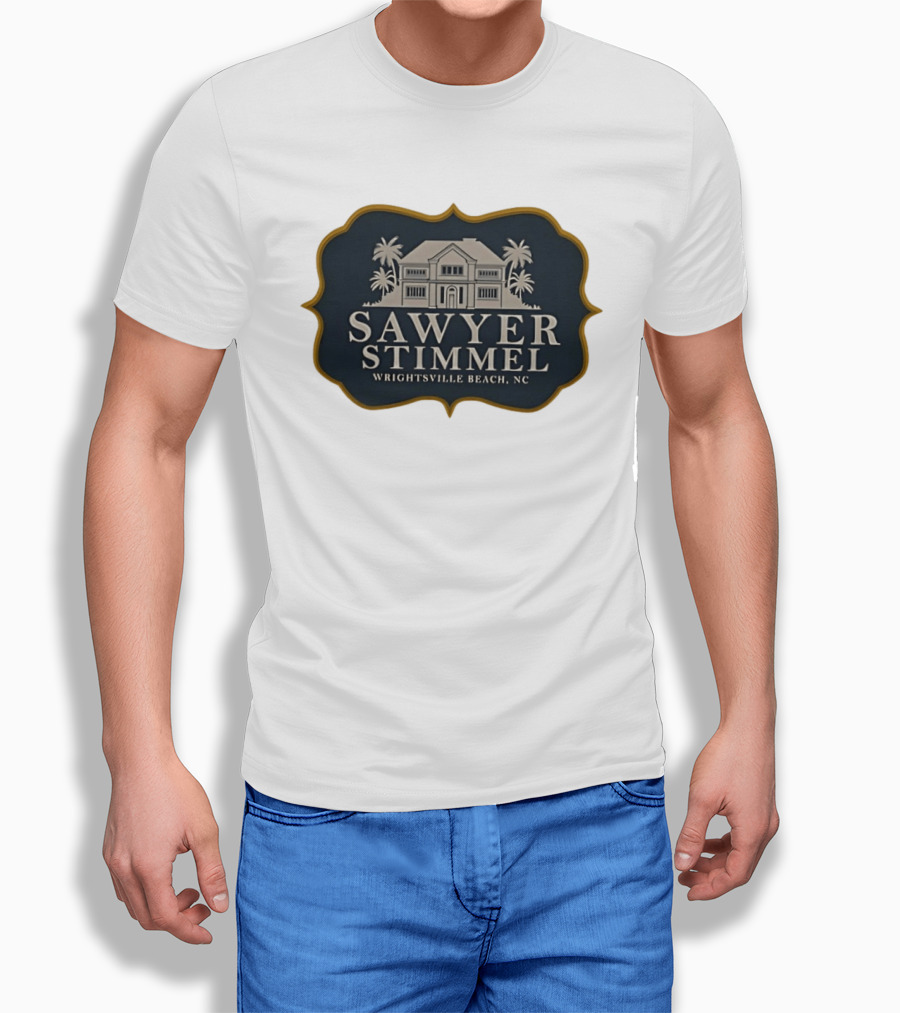 Sawyer Stimmel Wrightsville Beach NC House And Palm Trees T-Shirt