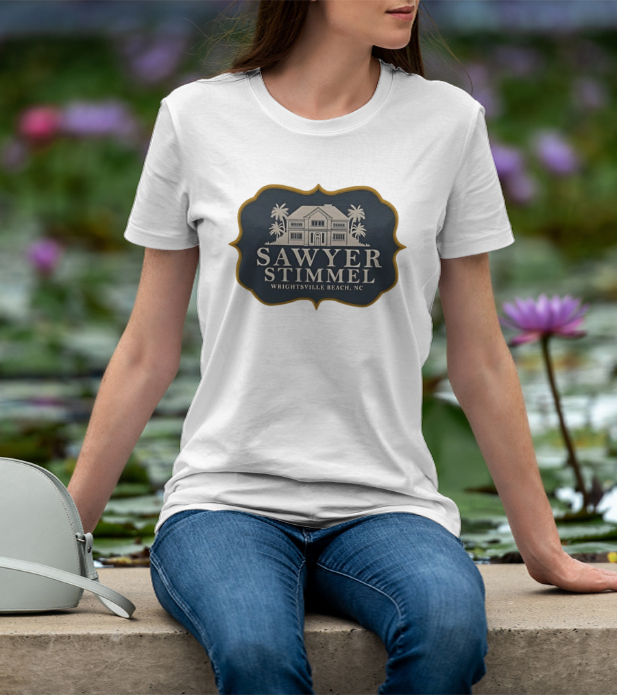 Sawyer Stimmel Wrightsville Beach NC House And Palm Trees T-Shirt