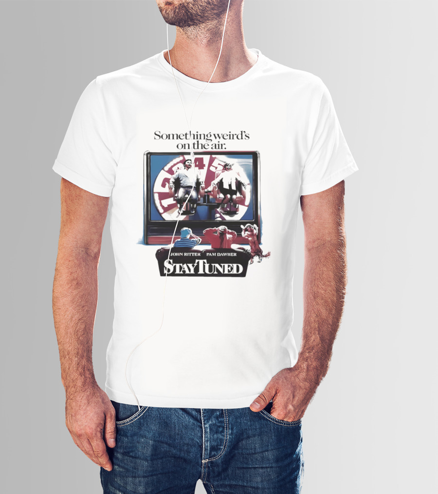 Stay Tuned Something Weird's On The Air John Ritter Pam Dawber T-Shirt