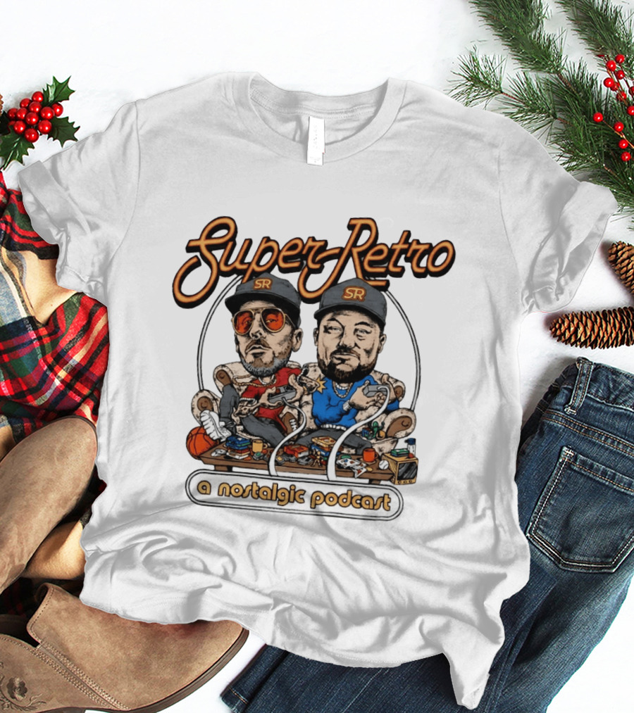 Super Retro SR A Nostalgic Podcast T-Shirt
