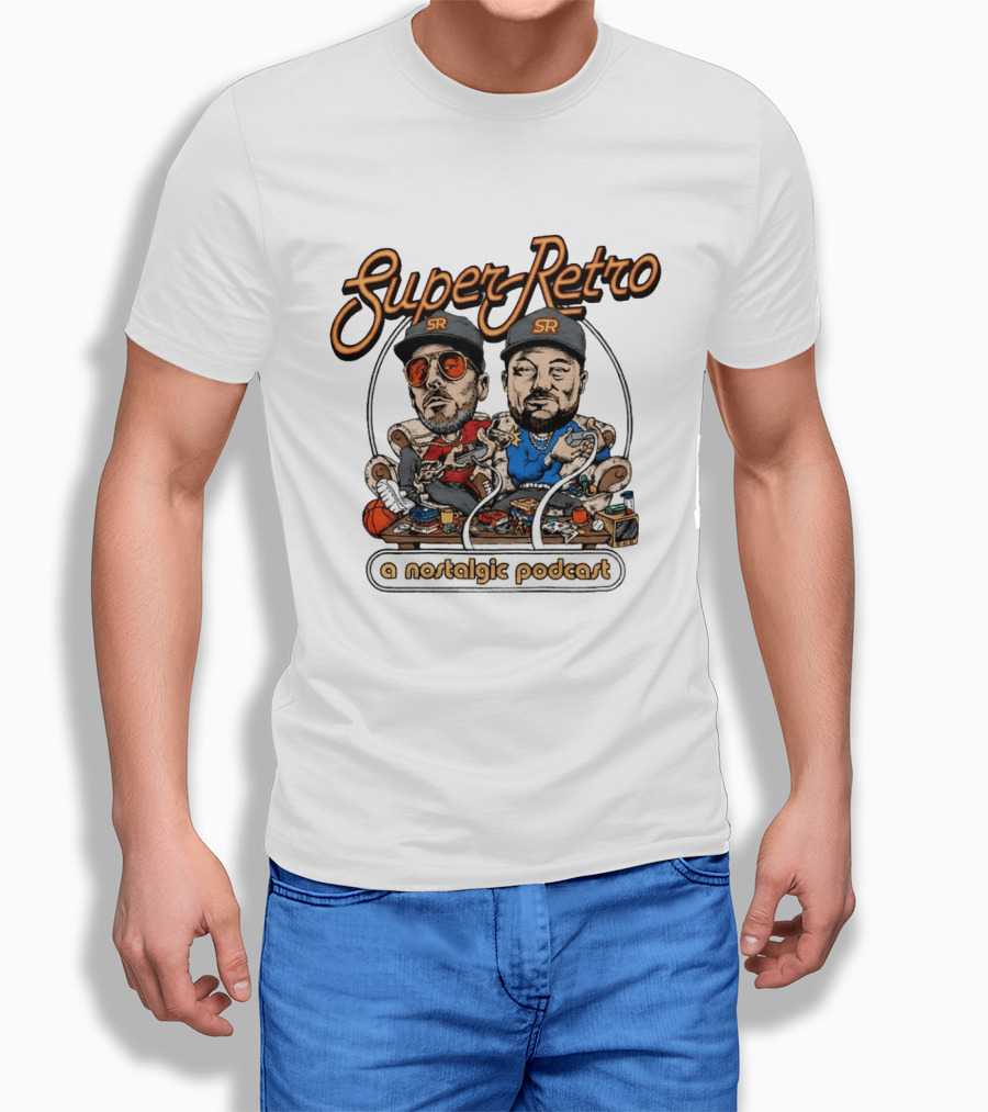 Super Retro SR A Nostalgic Podcast T-Shirt
