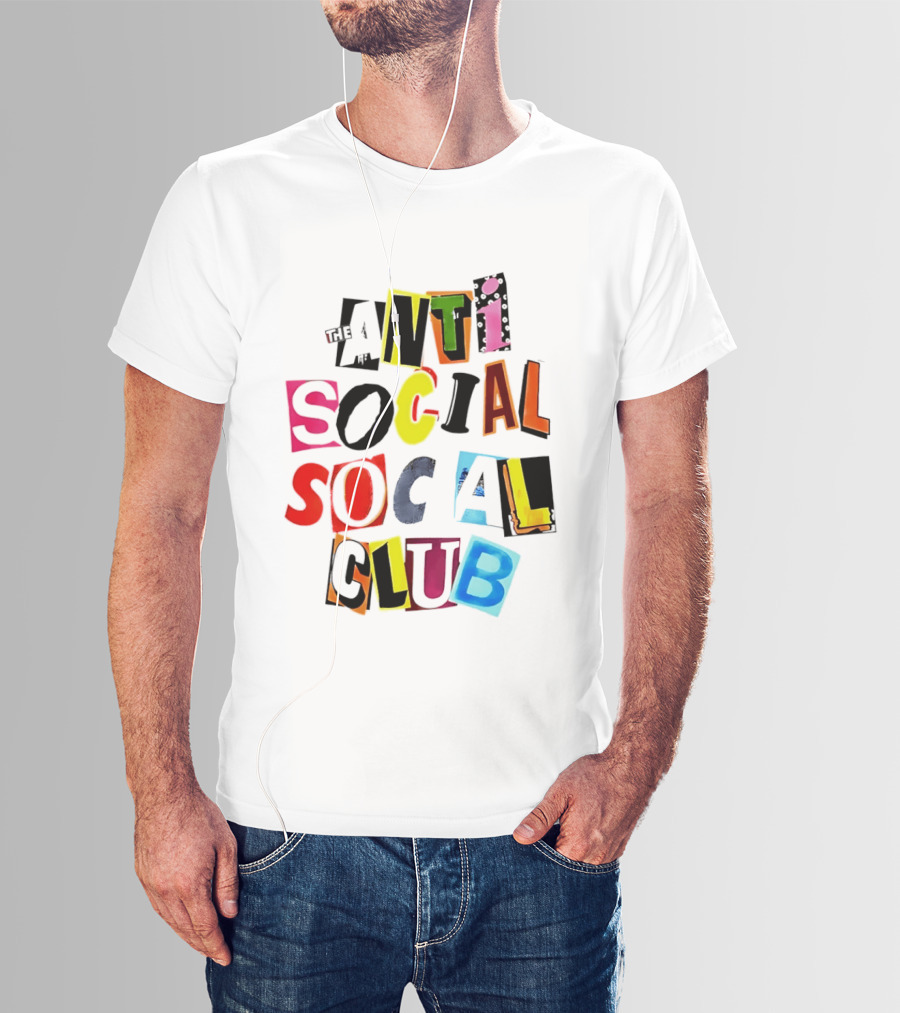The Anti Social Social Club ASSC Collage Colorful T-Shirt