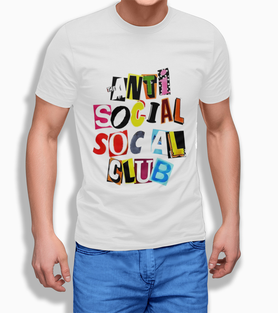 The Anti Social Social Club ASSC Collage Colorful T-Shirt