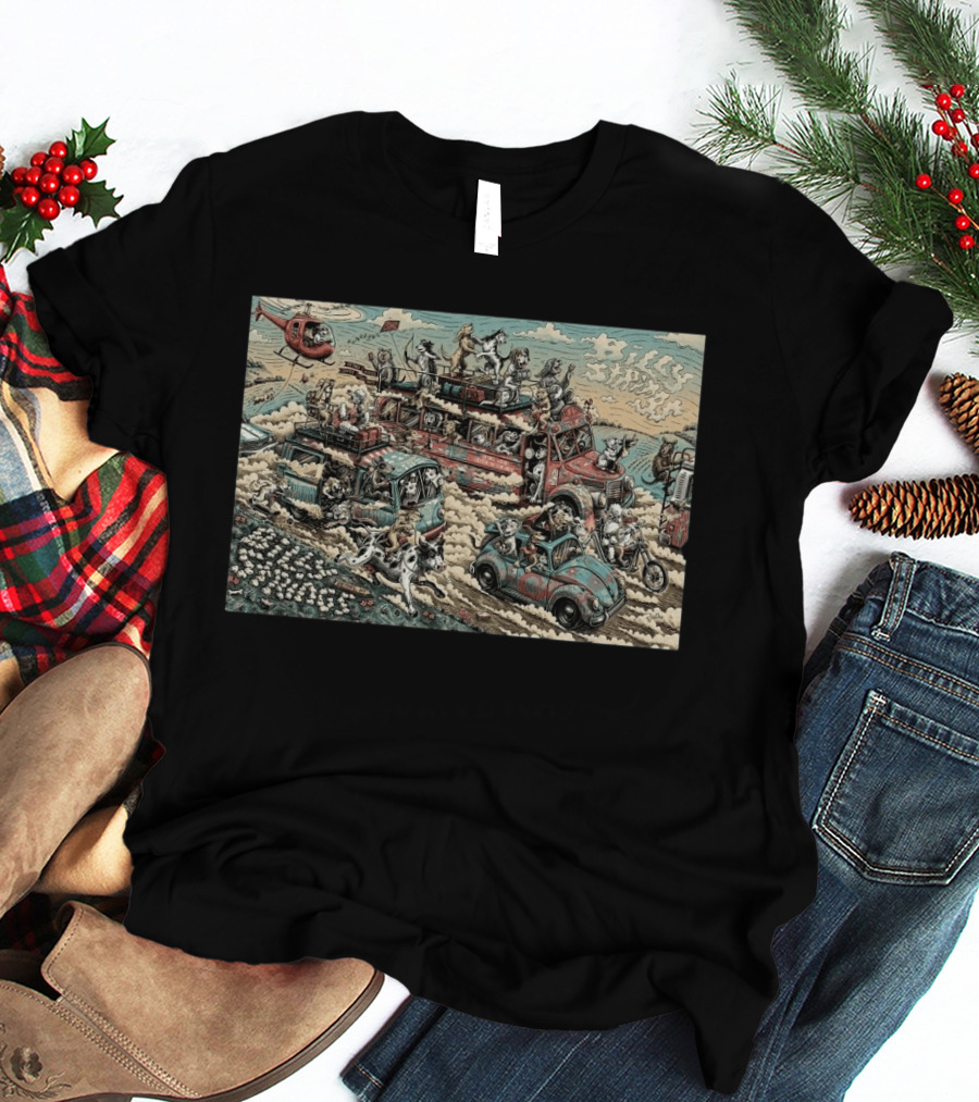 Billy Strings Bethel Woods Center 2026 Event By Dylan Goldberger With Dogs And Cars T-Shirt