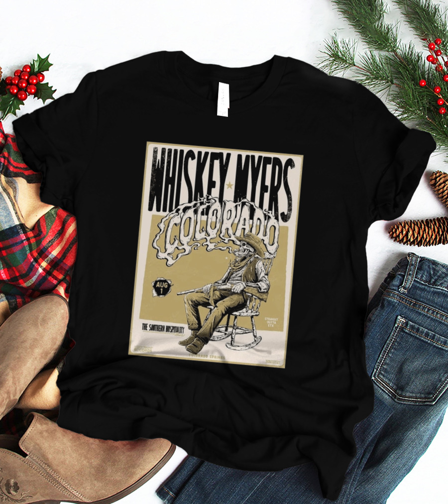 Whiskey Myers Colorado Springs Southern Hospitality Tour August 1 Ford Amphitheater 2026 T-Shirt