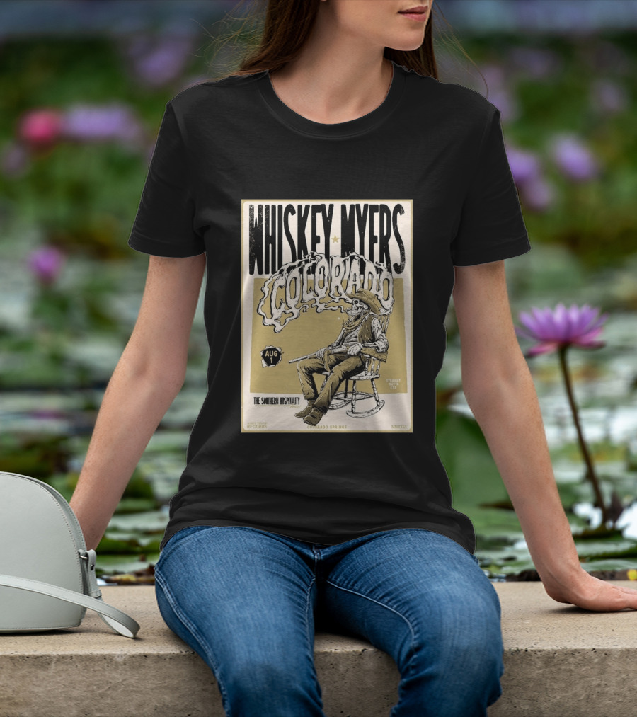 Whiskey Myers Colorado Springs Southern Hospitality Tour August 1 Ford Amphitheater 2026 T-Shirt