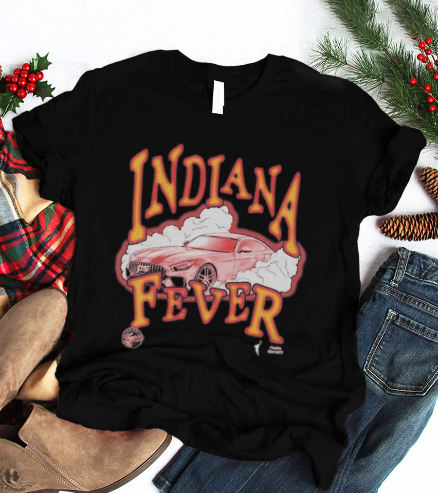 Indiana Fever Playa Society Sketch Car And Smoke T-Shirt