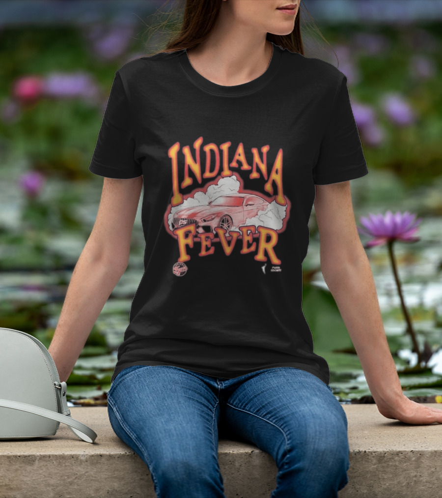Indiana Fever Playa Society Sketch Car And Smoke T-Shirt