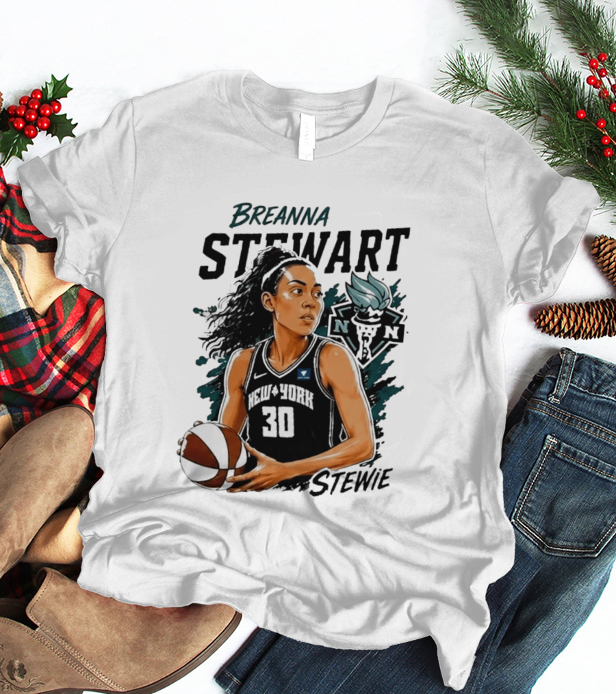 Breanna Stewart New York Liberty Stewie 30 Basketball Star T-Shirt
