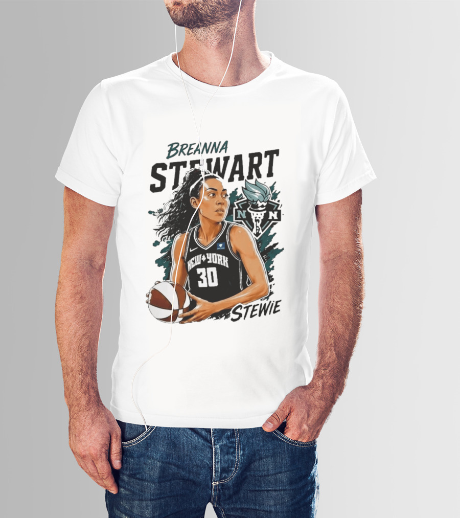 Breanna Stewart New York Liberty Stewie 30 Basketball Star T-Shirt
