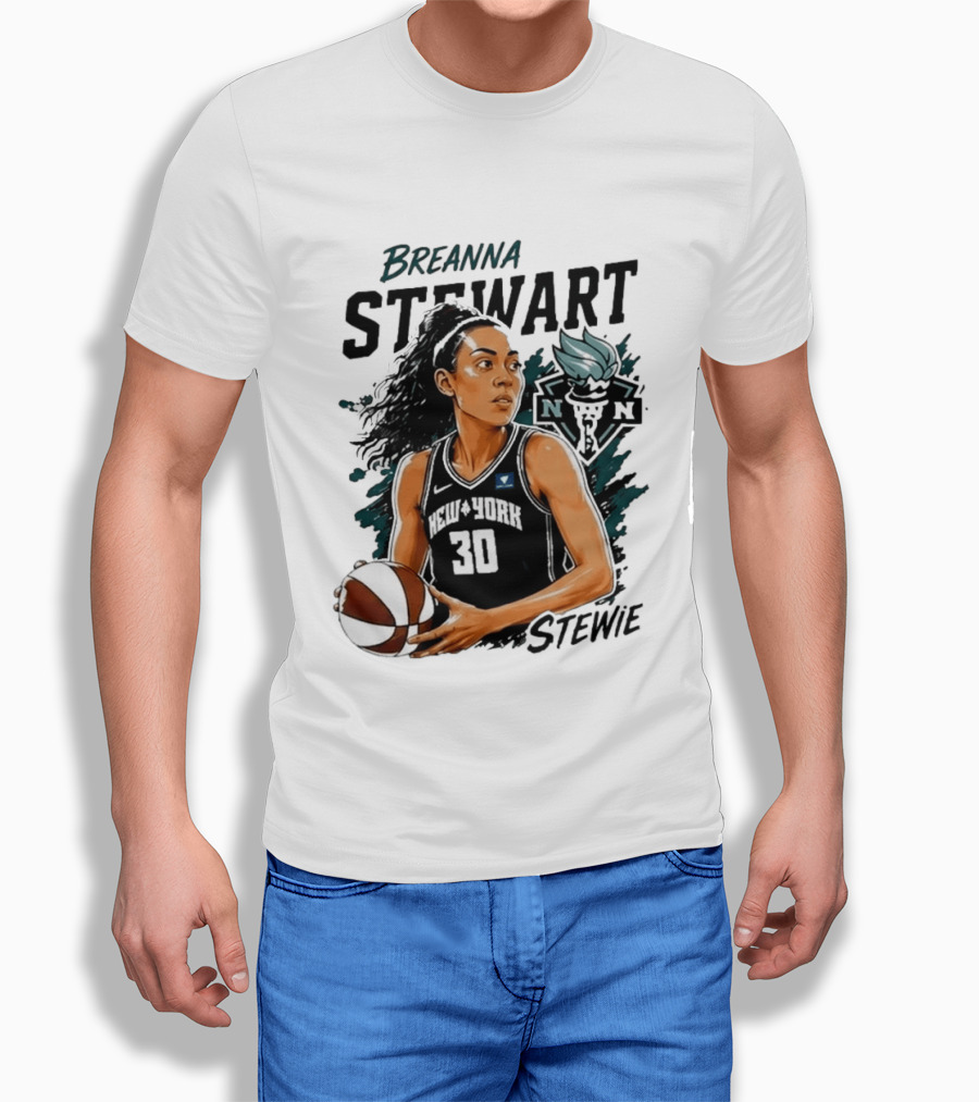 Breanna Stewart New York Liberty Stewie 30 Basketball Star T-Shirt