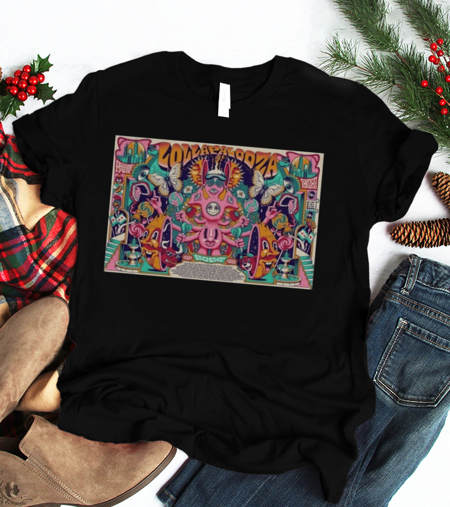 Lollapalooza Grand Park Chicago August 02 2026 Exclusive Vibrant Psychedelic Illustrations T-Shirt