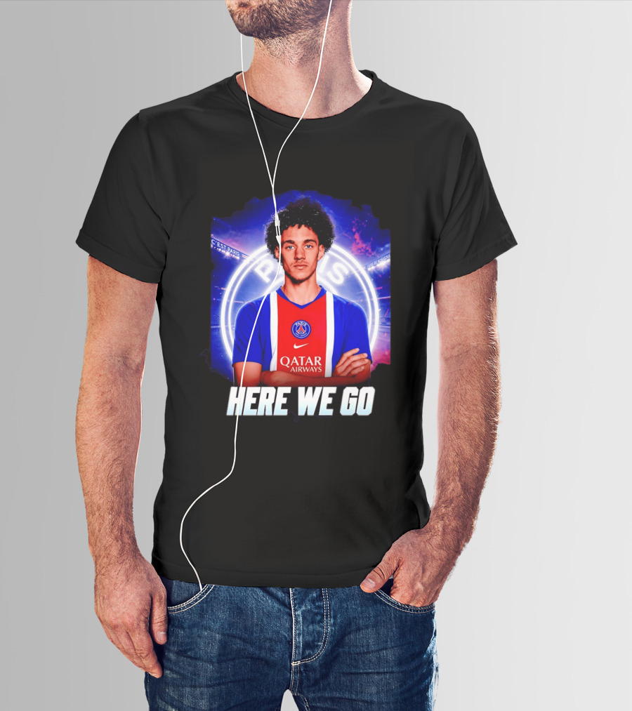 Maghnes Akliouche To Paris Saint Germain Here We Go T-Shirt