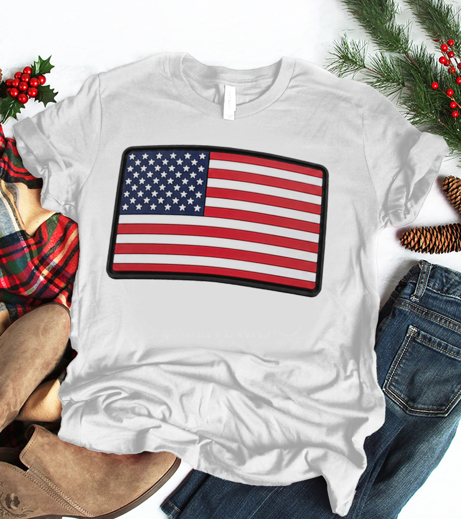 Dan Cevette American Flag Hat United States Stars And Stripes T-Shirt