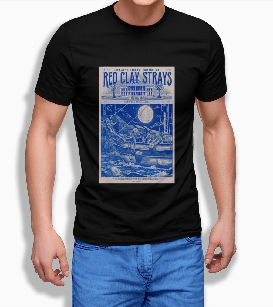 Live At TD Garden Boston MA August 1 2026 Red Clay Strays With The Revivalists T-Shirt