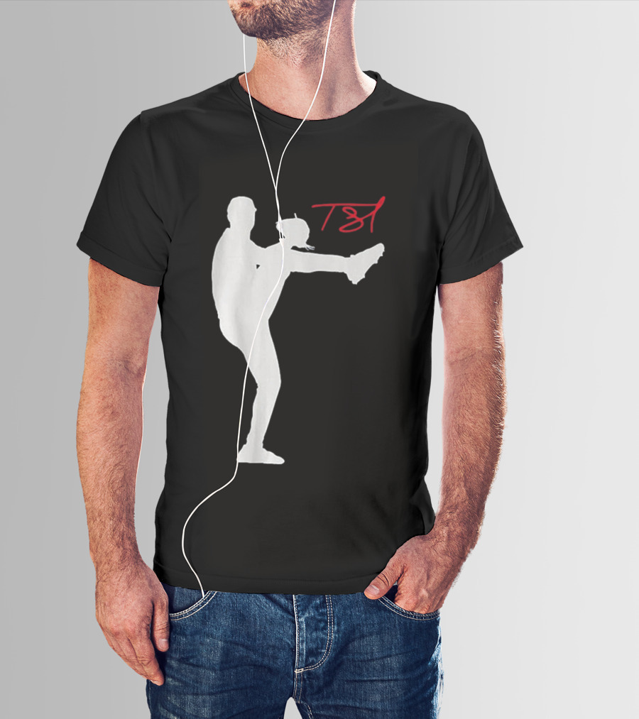 T61 Tarik Skubal Pitching Pose Los Angeles T-Shirt