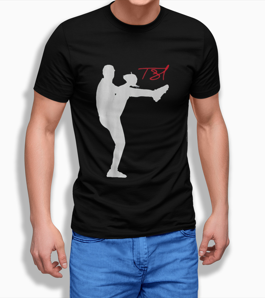 T61 Tarik Skubal Pitching Pose Los Angeles T-Shirt