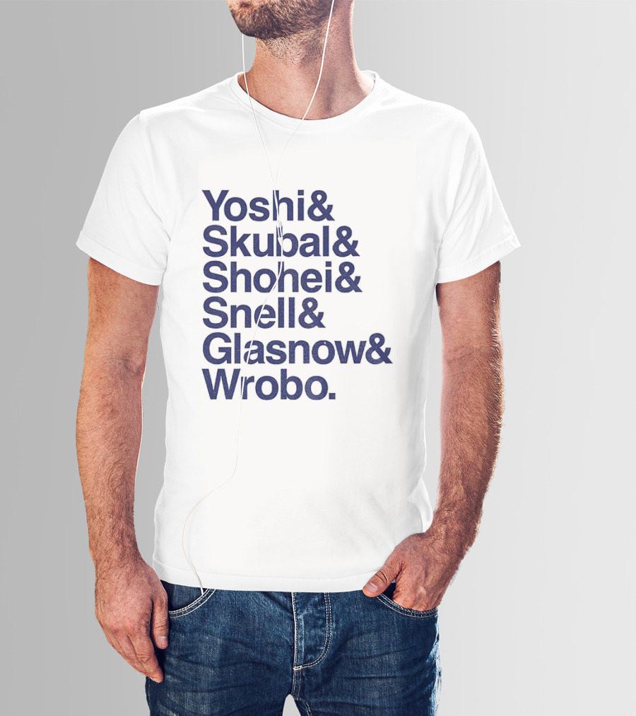 Yoshi Skubal Shohei Snell Glasnow Wrobo Dodgers Pitchers Ampersand T-Shirt