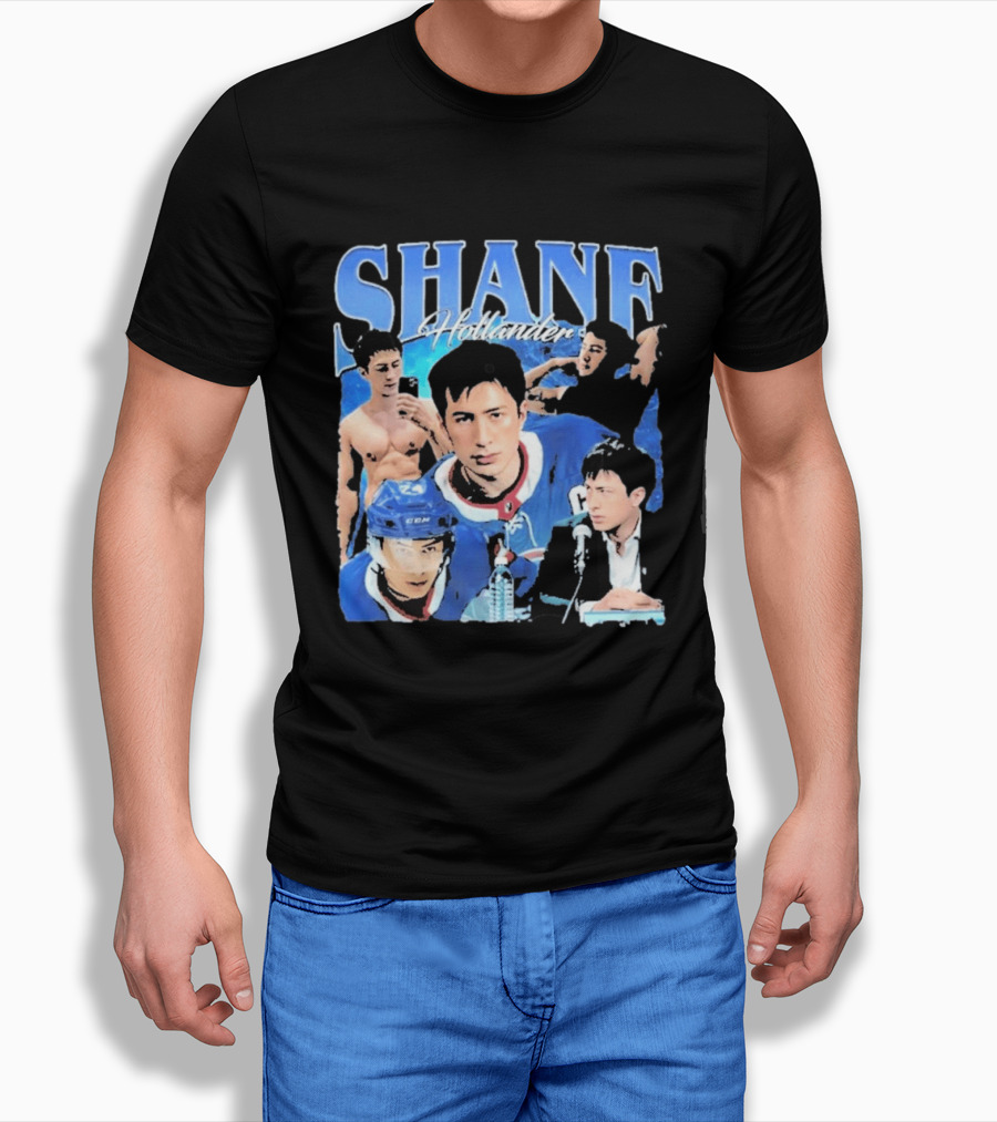 Shane Hollander Hockey Player Collage Hudson Williams T-Shirt